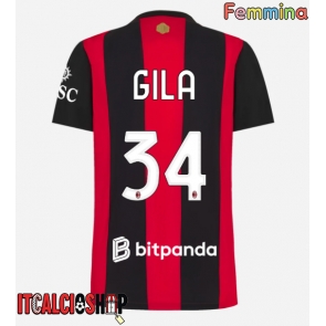 AC Milan Mario Gila #34 Prima Maglia Femmina 2026-27 Manica Corta AC Milan Mario Gila #34 Prima Maglia Femmina 2026-27 Manica Corta